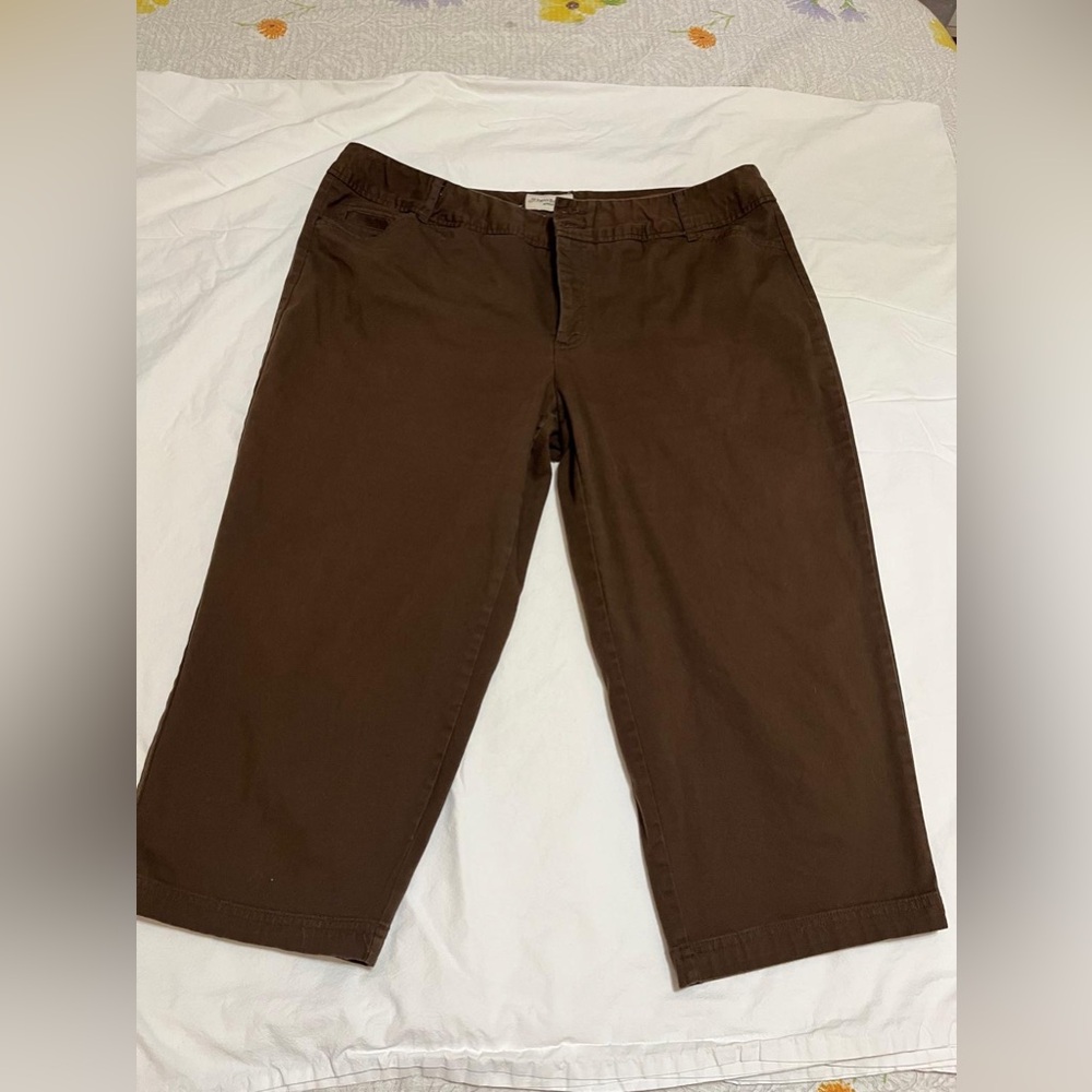 (25) St John’s Bay Brown Cropped Pants